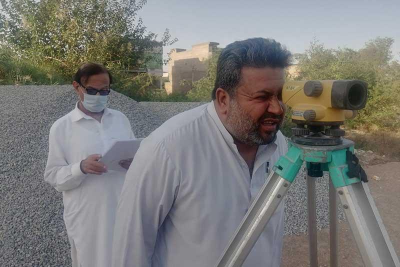 Abid Jan at a construction site.