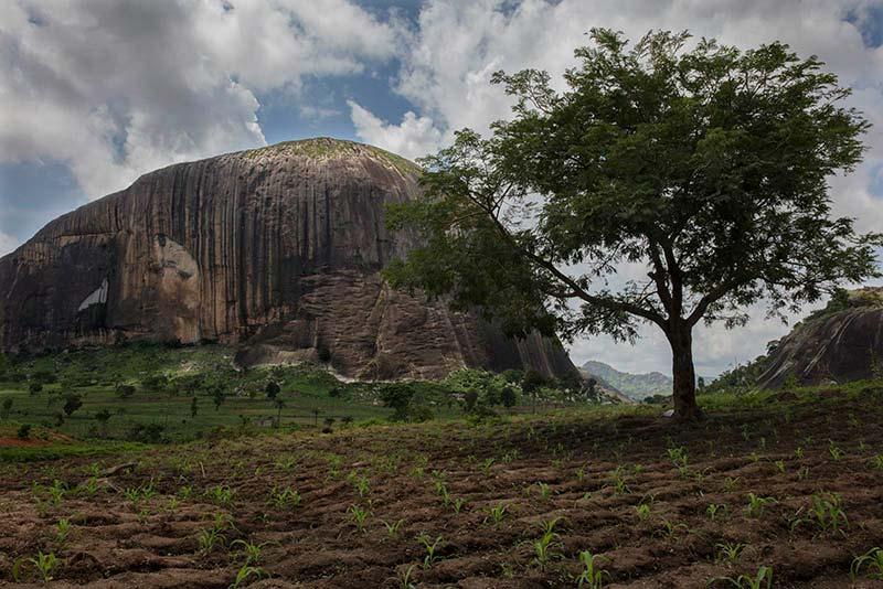 Farmland outside Abuja, Nigeria.