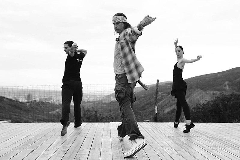 Takara, the open-air stage built so dancers could continue to rehearse and perform despite COVID-19 restrictions.
