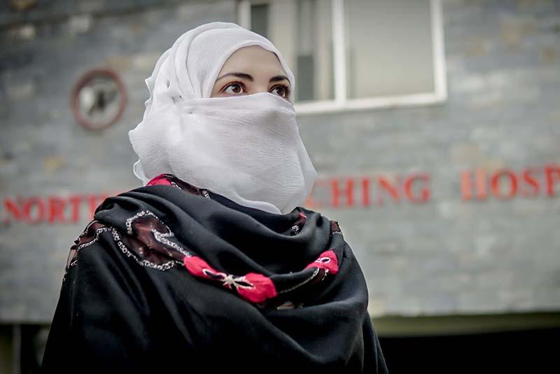 Gul-e-Laila works as a nurse at North West General Hospital, tending to COVID-19 patients.