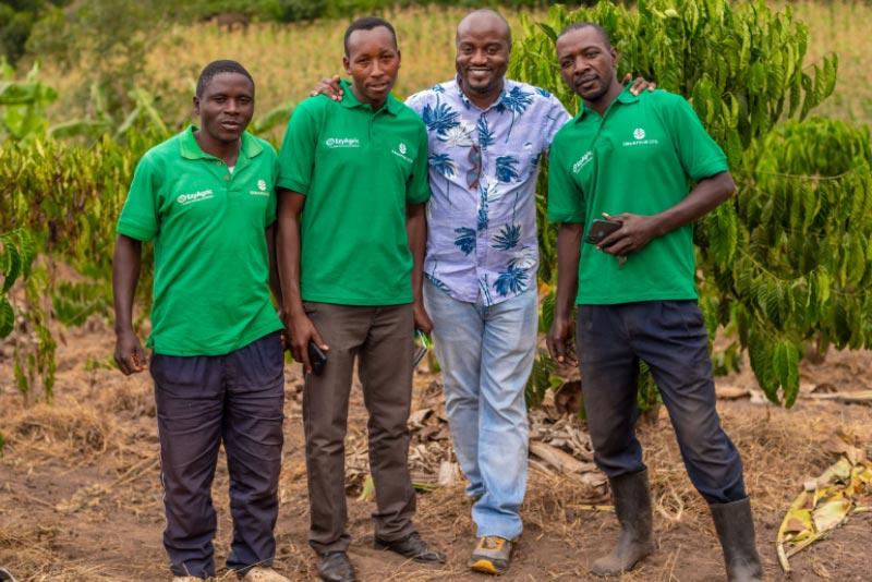 Nathan Were, with Grainpulse extension agents in Uganda.
