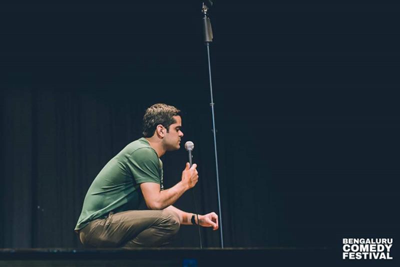 Srijan Kaushik at the Bengaluru Comedy Festival in 2018.