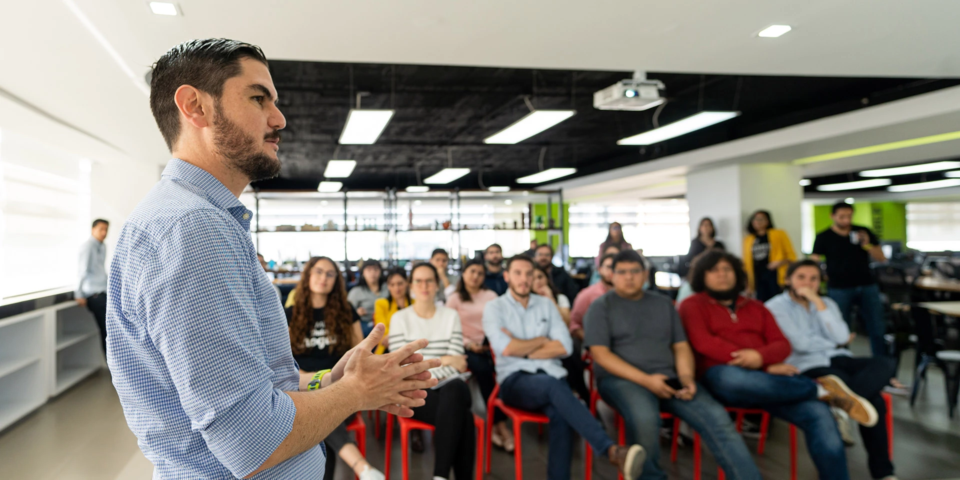 Photographer: Ruben Martinez, November 25, 2019. Location: 500 Startups Mexico City office.Santiago Zavala, a partner at 500 Luchadores